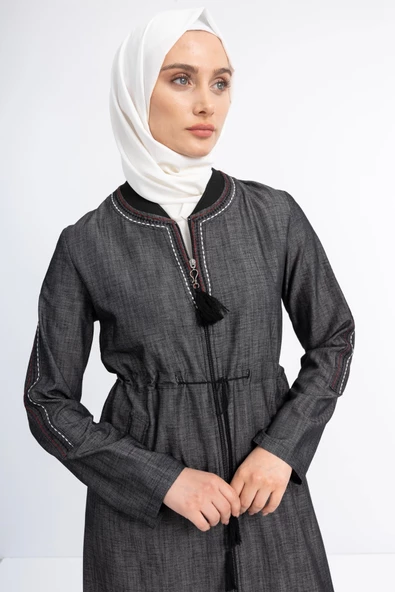 VİSKON KOT PARDESÜ - Siyah - 4