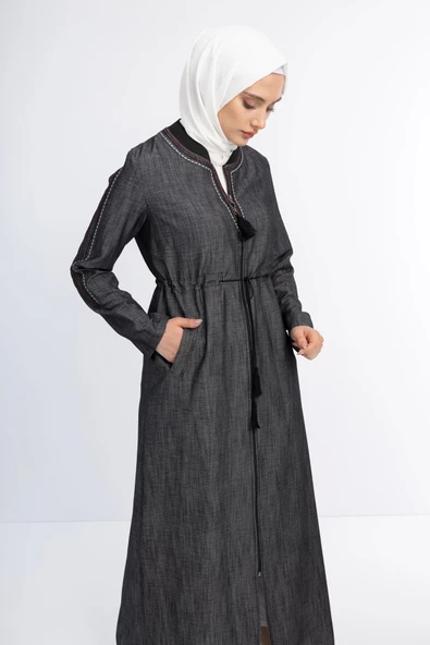 VİSKON KOT PARDESÜ - Siyah - 3