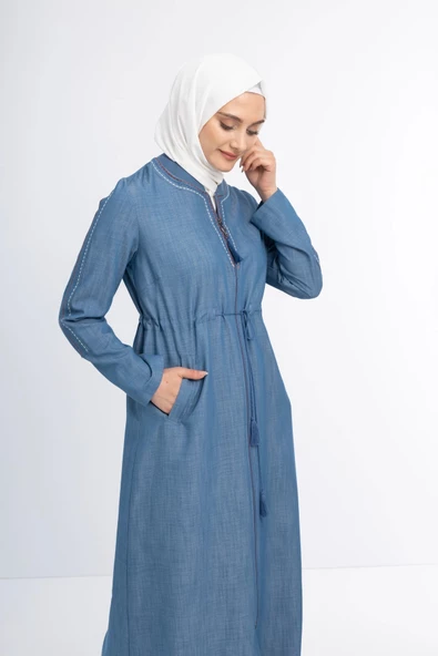 VİSKON KOT PARDESÜ - Kot Buz Mavi - 4