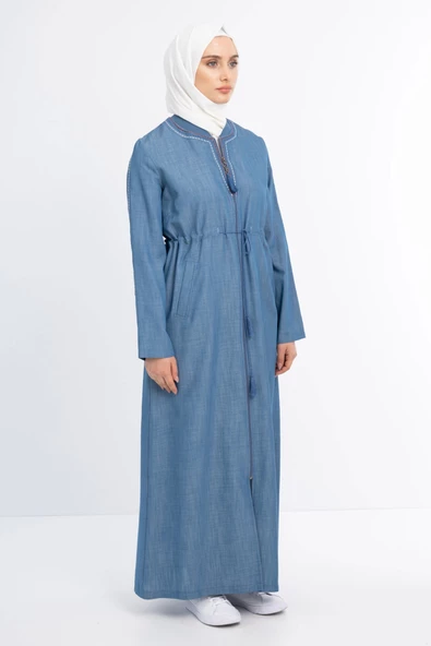 VİSKON KOT PARDESÜ - Kot Buz Mavi - 8