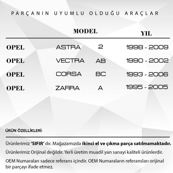 Opel Astra,Vectra,Corsa için Jant Kapak Açma Anahtar Tamir Seti - 2