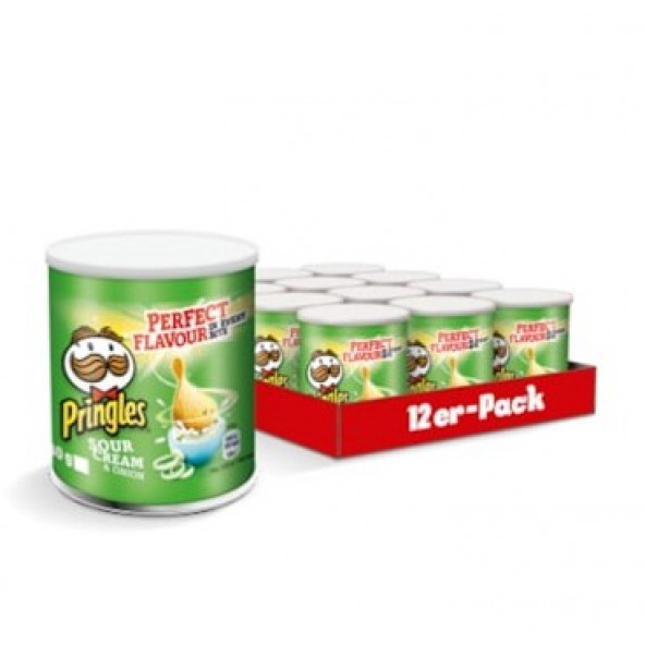 Pringles Sour Cream & Onion 70 gr Cips x 12 Adet - 2