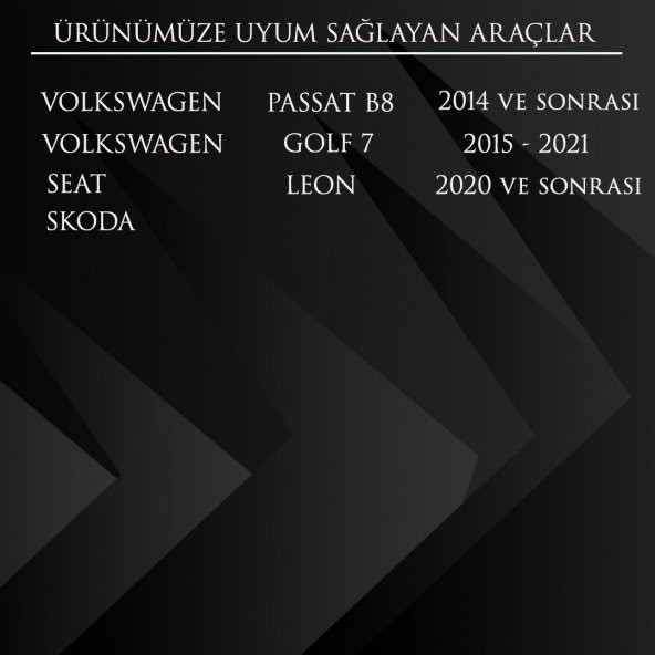 Volkswagen Passat B8,Golf 7, Seat Leon, Skoda için Cam Düğme Kapağı - 2