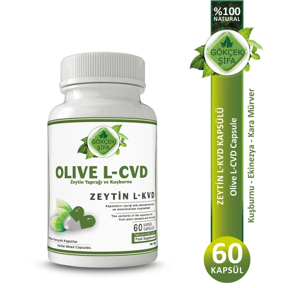 Gökçek Şifa Zeytin L-kvd Kapsül (OLİVE L-CVD CAPSULE) 60 Adet ürün görseli 1