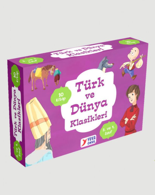 TÜRK VE DÜNYA KLASİKLERİ 10 KİTAP SET  YUVA YAYIN
