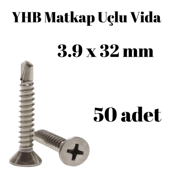 Matkap Uçlu Vida YHB 3,9x32 50'li Paket ürün görseli