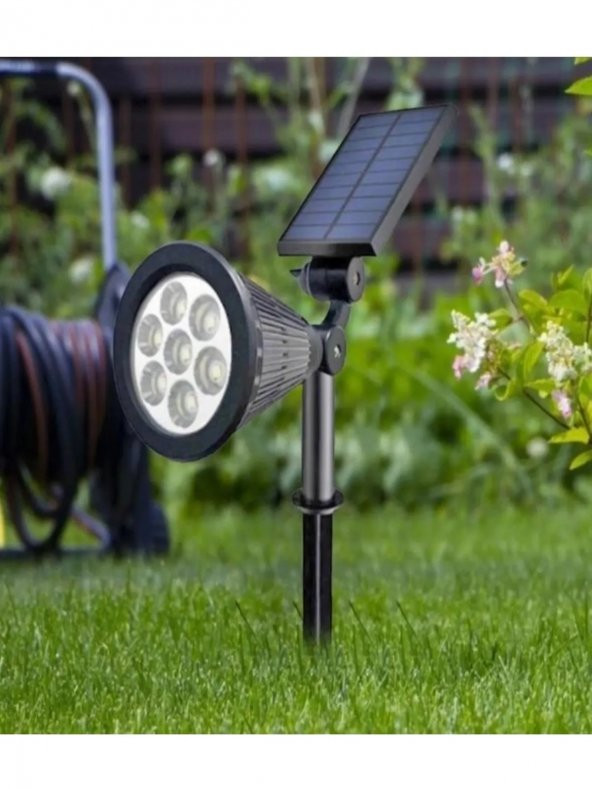 7w Led Solar Kazıklı Çim Armatür Cata Güneş Enerjili Çim Lambası Bahçe Aydınlatma 3200K Gün Işığı