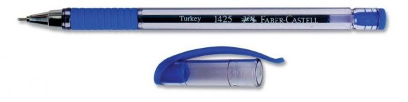 Faber Castell 1425 Tükenmez Kalem 0.7 mm İğne Uçlu mavi 10lu Paket - 3
