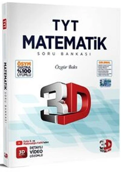 2023 TYT 3D Matematik Tamamı Video Çözümlü Soru Bankası 3D Yayınları