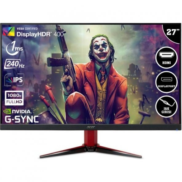 Acer VG272X UM.HV2EE.X01 27" 1ms G-Sync Full HD IPS Oyuncu Monitörü - Resim 1