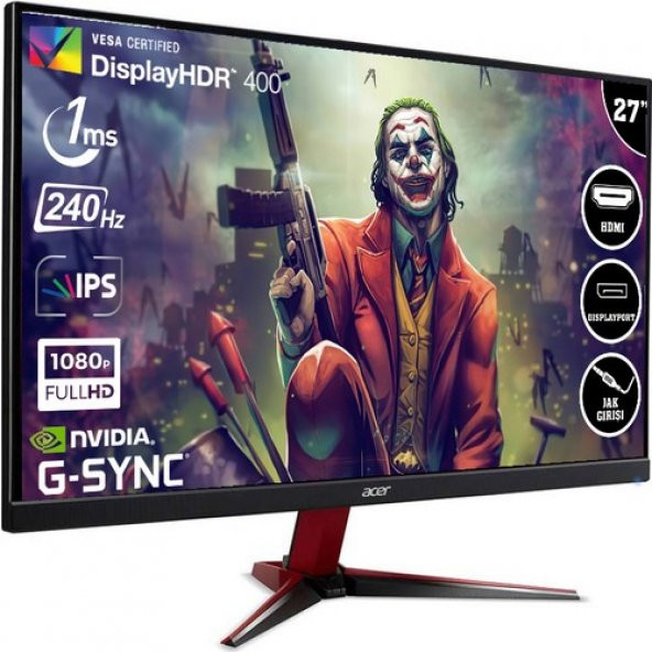 Acer VG272X UM.HV2EE.X01 27" 1ms G-Sync Full HD IPS Oyuncu Monitörü - Resim 2