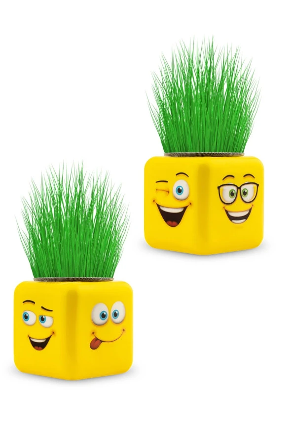 48 Adet Karışık 3 Tarafı Emojili Küp Çim Adamlar Okul Ve Okul Öncesi Hediyelik Çim Adam - 2