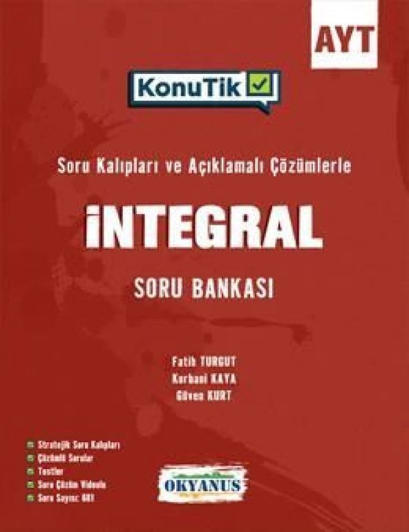 Okyanus YKS AYT İntegral KonuTik Konu Özetli Soru Bankası Okyanus Yayınları - 2