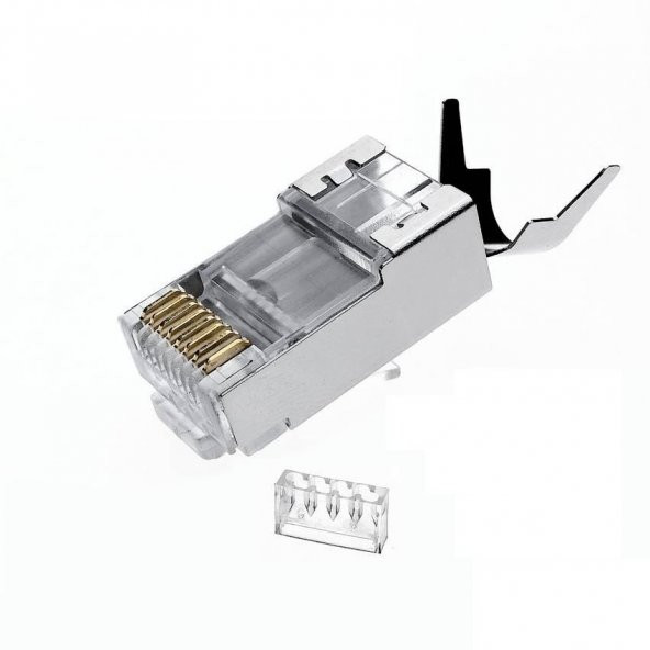 CAT7 METAL KONNEKTÖR RJ45 JACK & AYRAÇ 10LUK PAKET Q-J710M