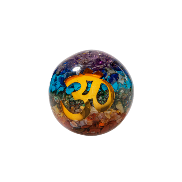 Çakra Om Doğal Taş Organit Küre - 4
