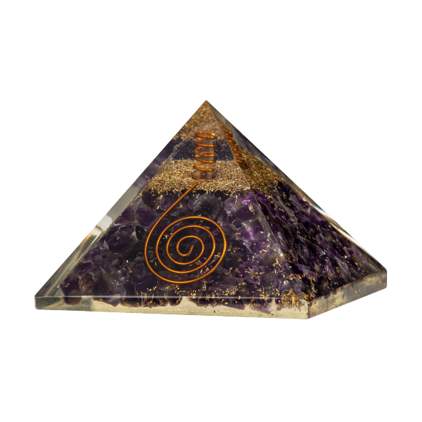 Ametist Doğal Taş Organit Piramit - 6cm