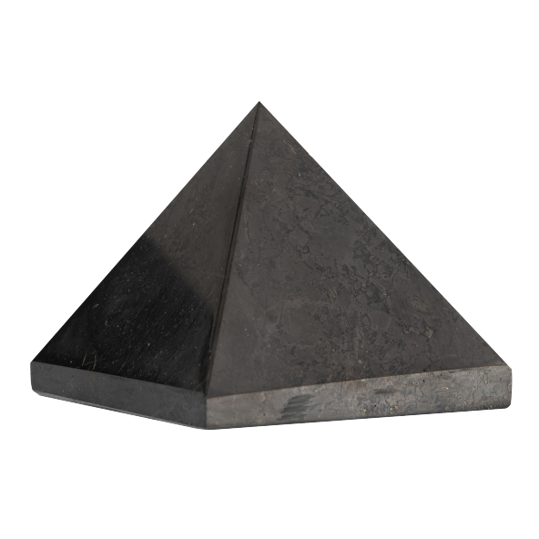 Şungit Doğal Taş Piramit - 6cm