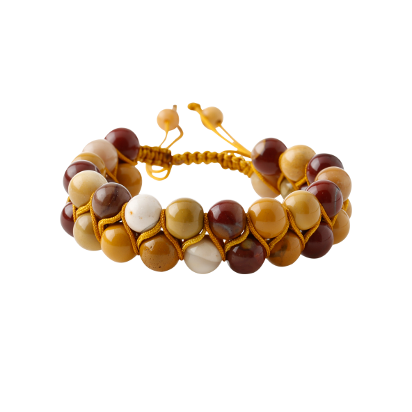 Jasper 8mm Çift Sıra Makrome Doğal Taş Bileklik - 3