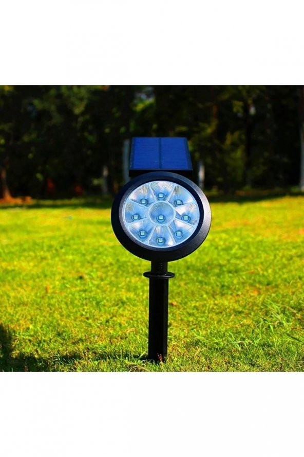 18w Led Solar Kazıklı Çim Armatür Cata Güneş Enerjili Çim Lambası Bahçe Aydınlatma 3200K Gün Işığı - 2