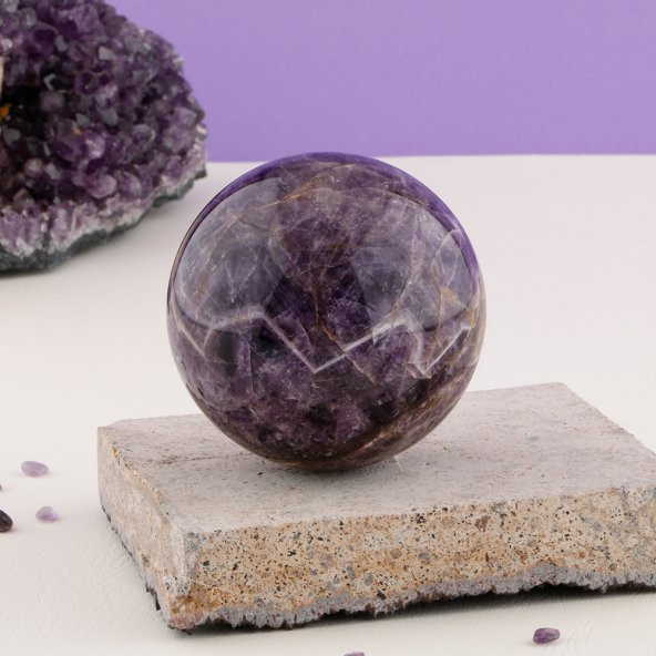 Ametist Doğal Taş Küre (0,5 kg) - 2
