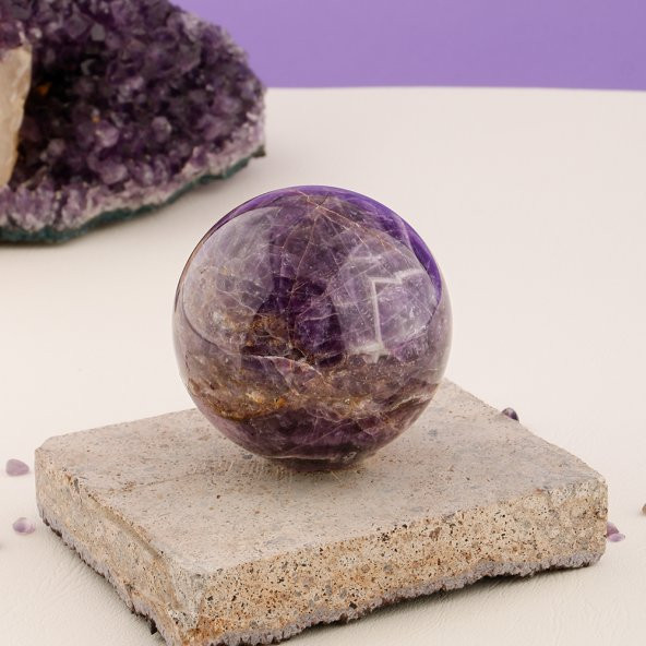 Ametist Doğal Taş Küre (0,5 kg) - 6
