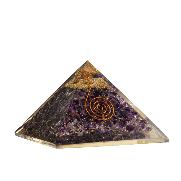 Ametist Doğal Taş Organit Piramit - 9cm - 3