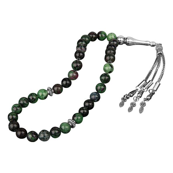 Anyolit Doğal Taş Tesbih 33lük - 8mm