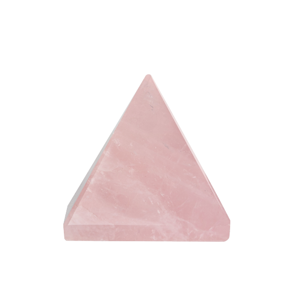 Pembe Kuvars Doğal Taş Piramit - 3cm - 5