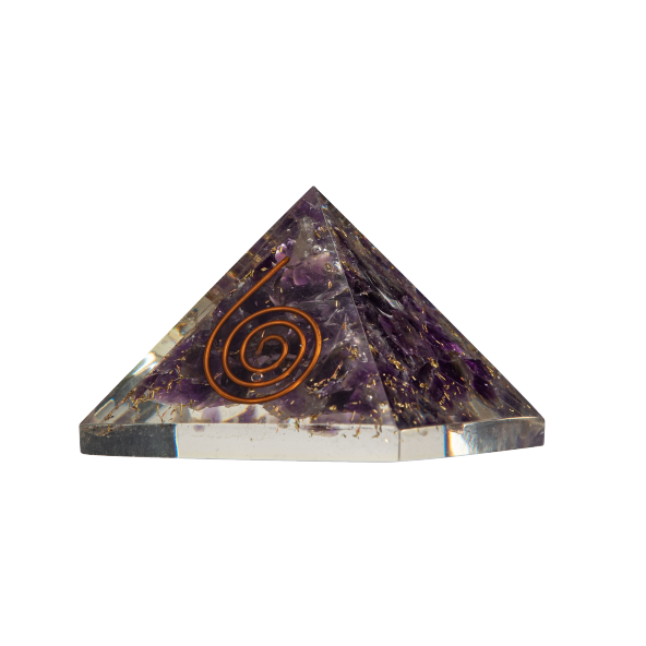 Ametist Doğal Taş Organit Piramit - 3cm