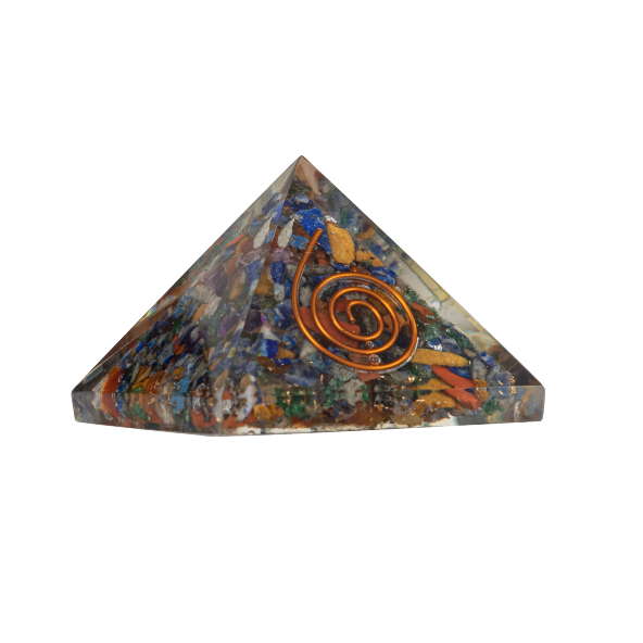 Çakra Doğal Taş Organit Piramit - 4cm - 2