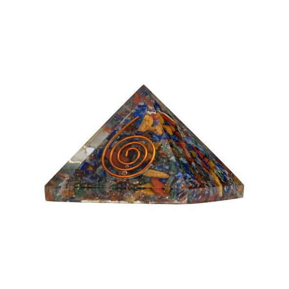 Çakra Doğal Taş Organit Piramit - 4cm - 6