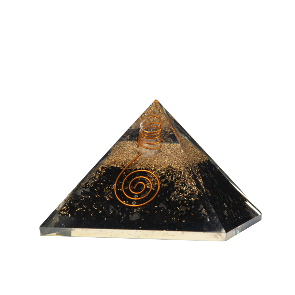 Siyah Turmalin Doğal Taş Organit Piramit - 6cm