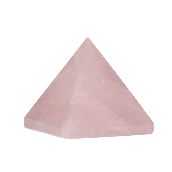 Pembe Kuvars Doğal Taş Piramit - 3cm - 3
