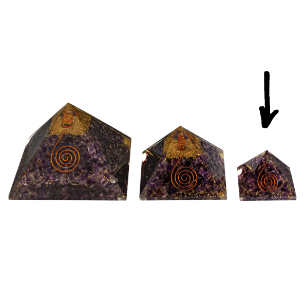 Ametist Doğal Taş Organit Piramit - 3cm - 8