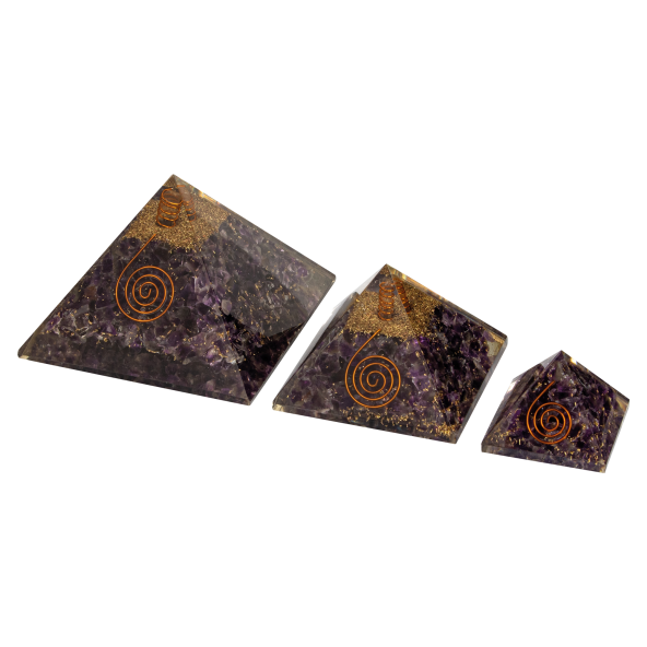 Ametist Doğal Taş Organit Piramit - 3cm - 9