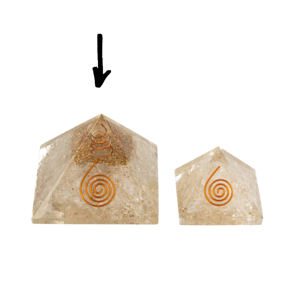 Selenit Doğal Taş Organit Piramit - 6cm - 2