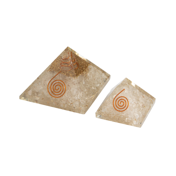 Selenit Doğal Taş Organit Piramit - 6cm - 3