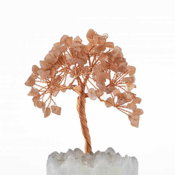 Güneş Taşı-Kristal Kuvars Doğal Taş Dekoratif Ağaç - 3