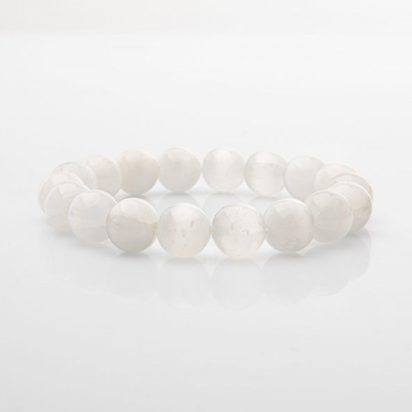 Selenit 10mm Doğal Taş Bileklik - 2