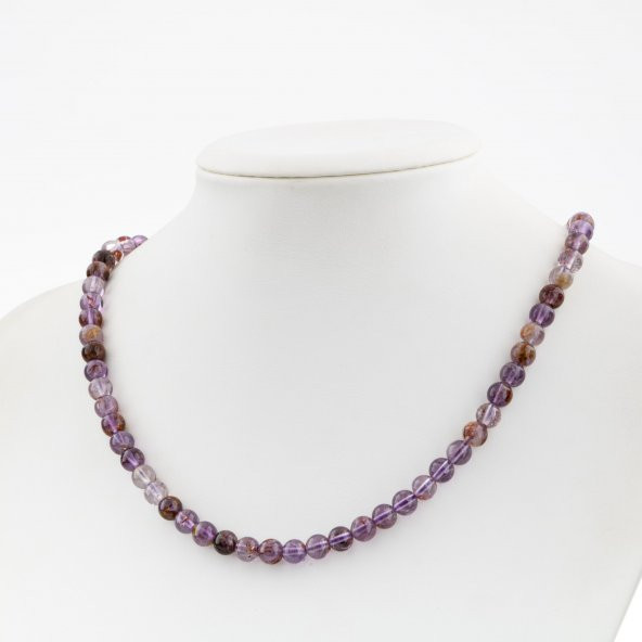 Fantom Kuvars 6 mm Dizi Doğal Taş Kolye - 2