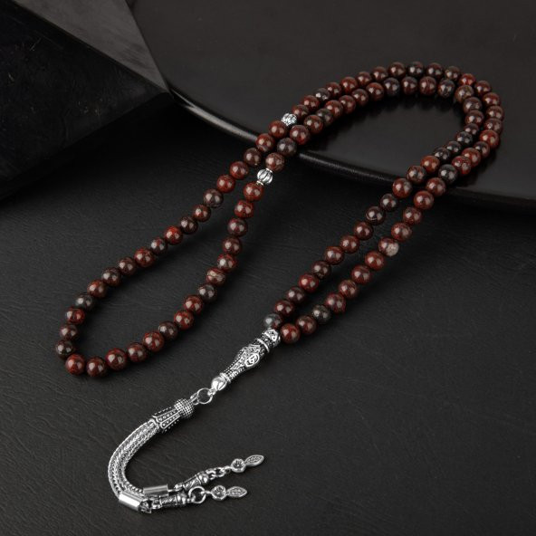 Dragon Jasper Doğal Taş Tesbih 99luk - 6mm - 3