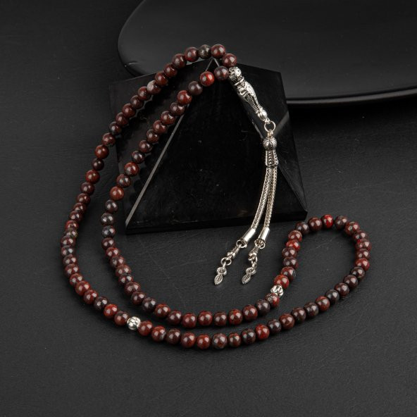 Dragon Jasper Doğal Taş Tesbih 99luk - 6mm - 4