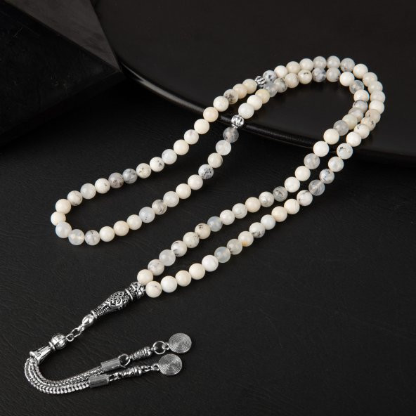 Süt Opal Doğal Taş Tesbih 99luk - 6mm - 3