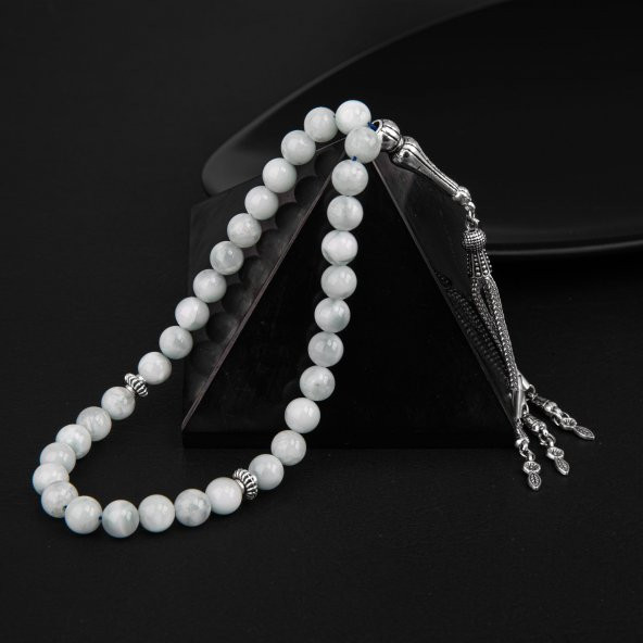 Mavi Larimar Doğal Taş Tesbih 33lük - 8mm - 3