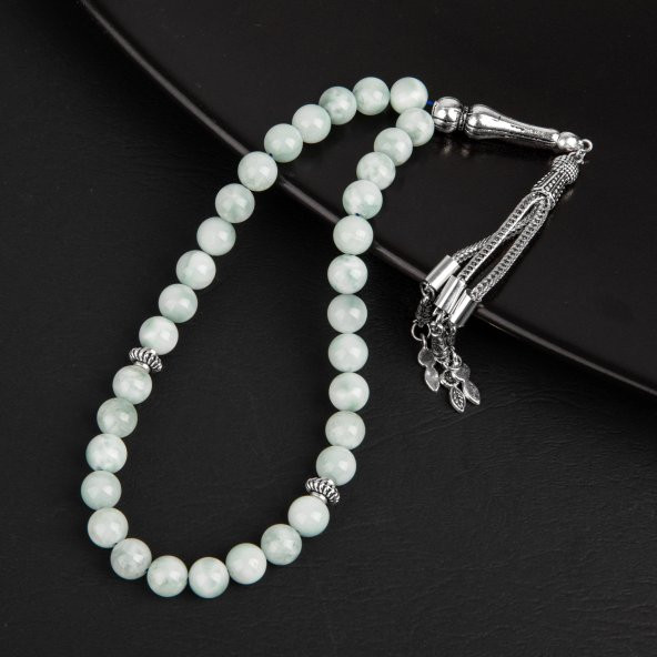 Mavi Larimar Doğal Taş Tesbih 33lük - 8mm - 4