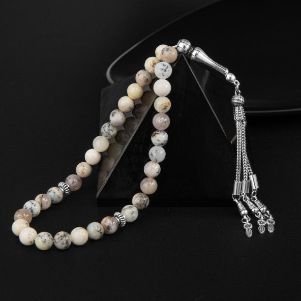 Süt Opal Doğal Taş Tesbih 33lük - 8mm - 3