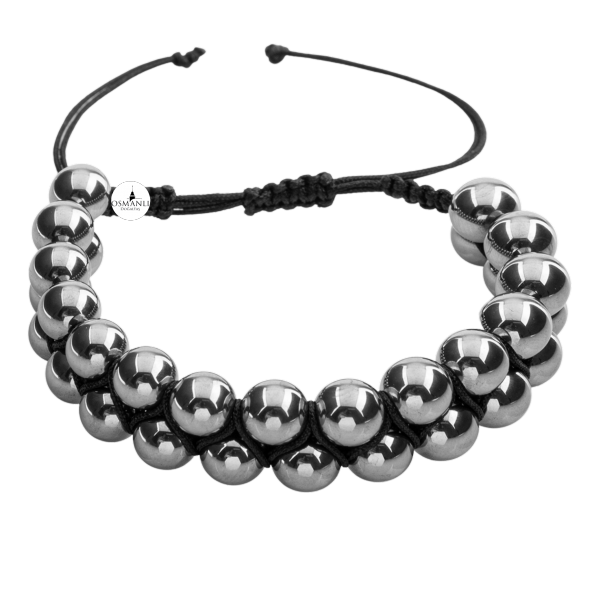 Trehartz 8mm Çift Sıra Makrome Doğal Taş Bileklik - Resim 3