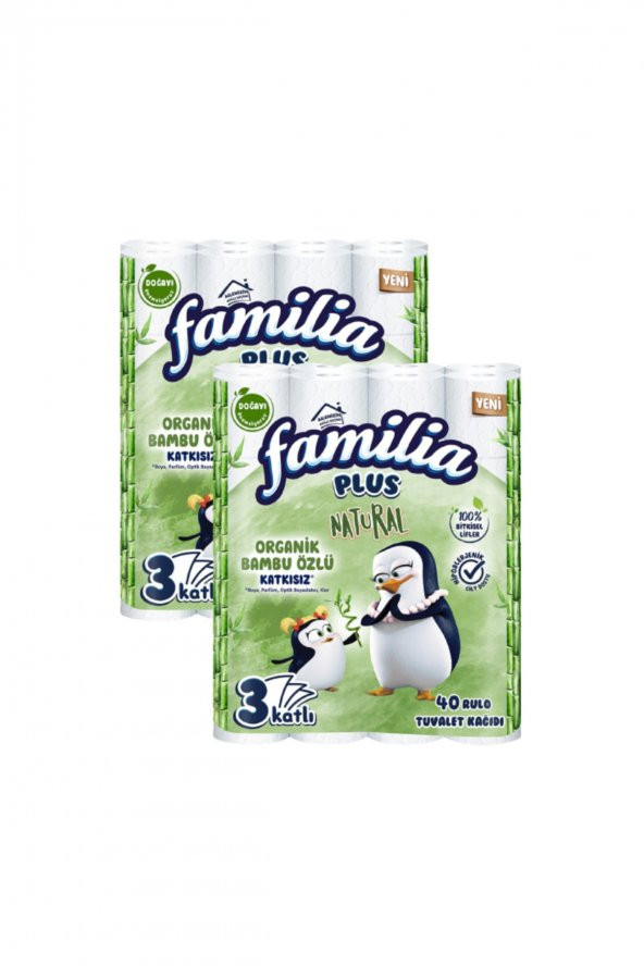 Familia Plus Natural Tuvalet Kağıdı 40lı 2 Paket