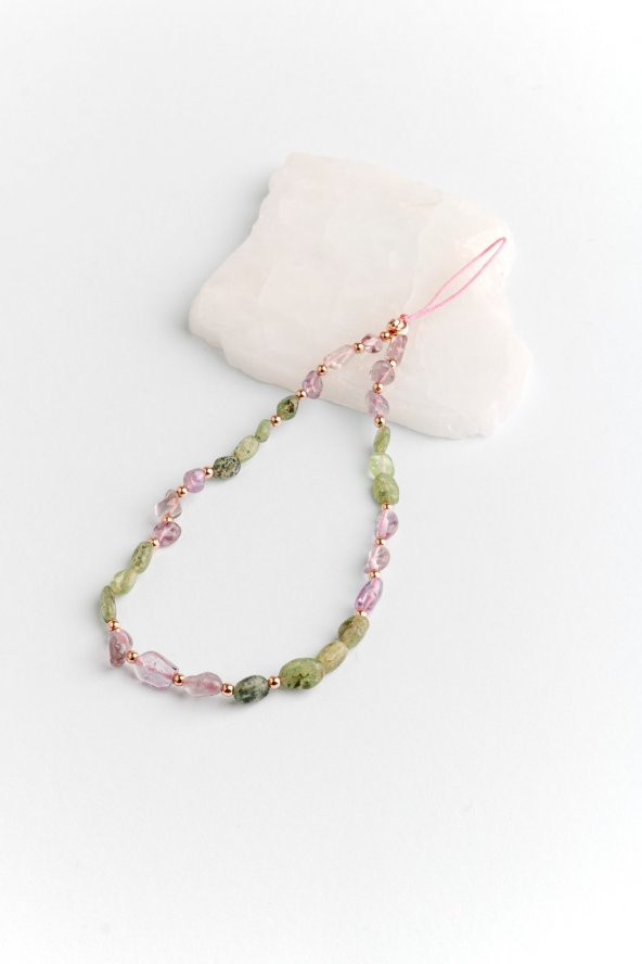 Ametist, Kiyanit Doğal Taş Telefon İpi - 3