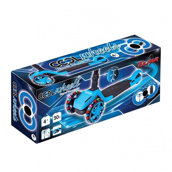 Cool Wheels Tulpar Işıklı Scooter Mavi - 3